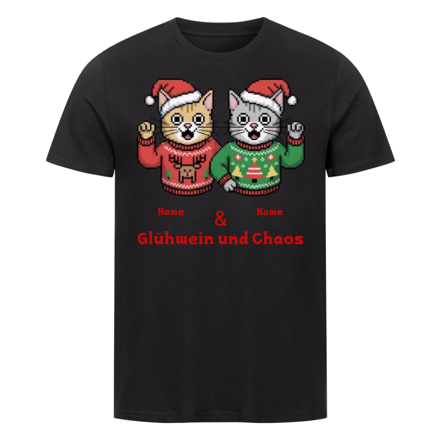 Katzen T-Shirt Weihnachten